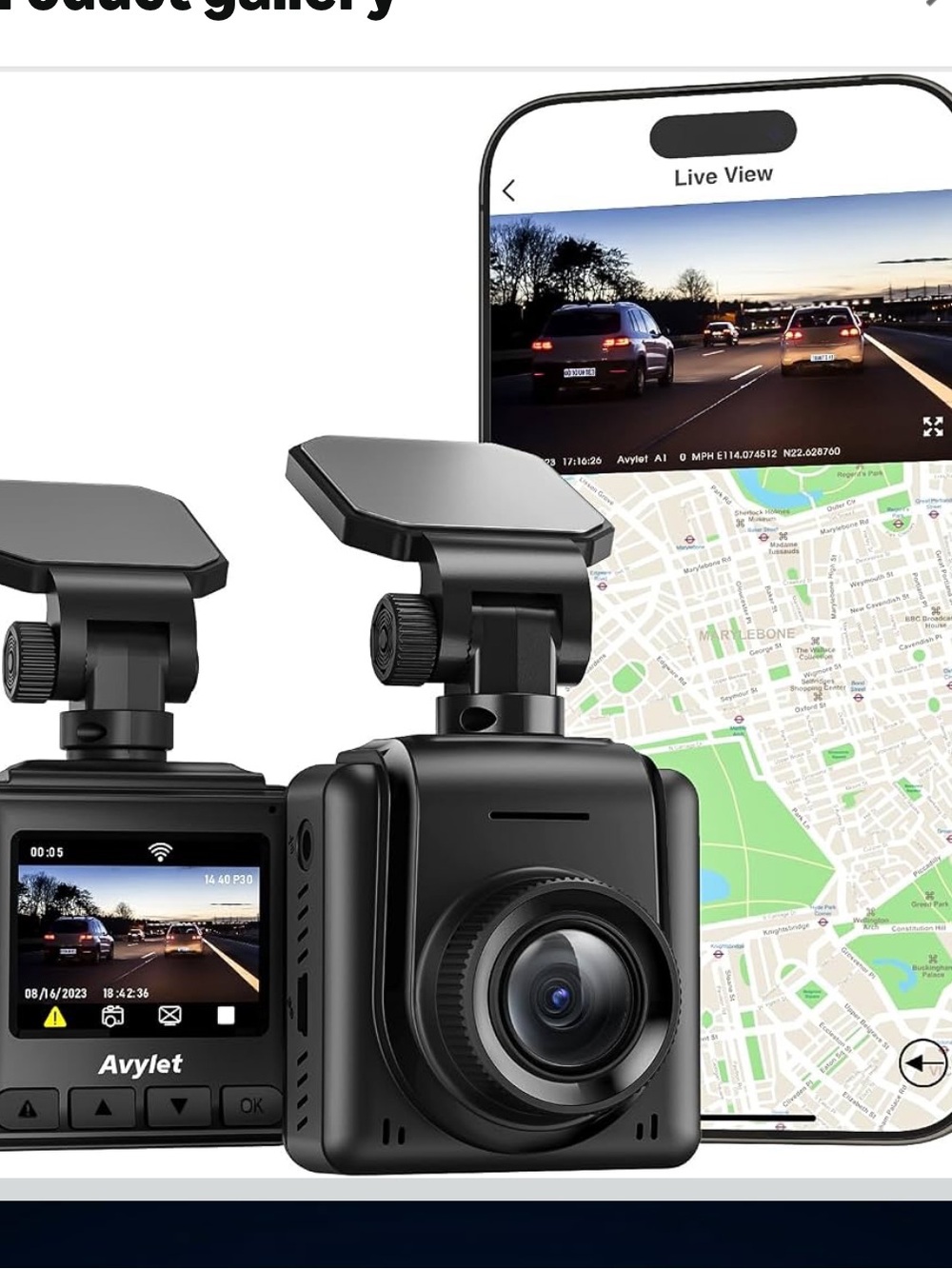 2K QHD On-Dash Camera – Black